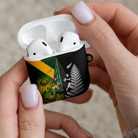 New Zealand and South Africa Rugby AirPods Case Ultimate Rivalry All Black Springboks LT14 - Polynesian Pride