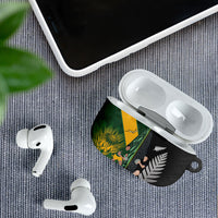New Zealand and South Africa Rugby AirPods Case Ultimate Rivalry All Black Springboks LT14 - Polynesian Pride