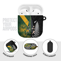 New Zealand and South Africa Rugby AirPods Case Ultimate Rivalry All Black Springboks LT14 - Polynesian Pride