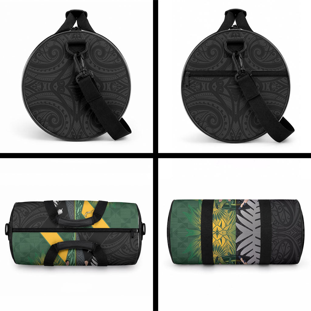 New Zealand and South Africa Rugby Duffle Bag Ultimate Rivalry All Black Springboks LT14 - Polynesian Pride