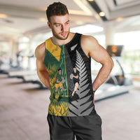 New Zealand and South Africa Rugby Custom Men Tank Top Ultimate Rivalry All Black Springboks LT14 Multicolor - Polynesian Pride