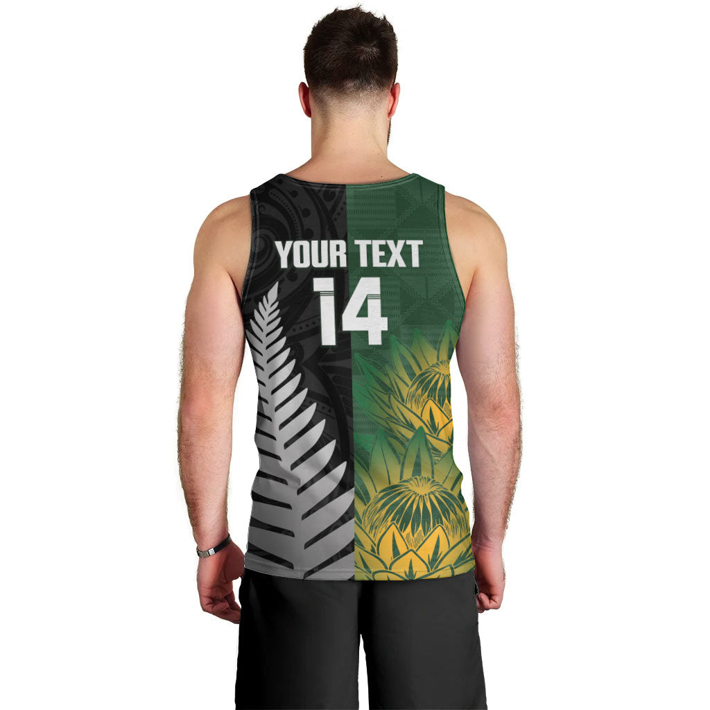 New Zealand and South Africa Rugby Custom Men Tank Top Ultimate Rivalry All Black Springboks LT14 - Polynesian Pride