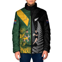 New Zealand and South Africa Rugby Custom Padded Jacket Ultimate Rivalry All Black Springboks LT14 Men Multicolor - Polynesian Pride