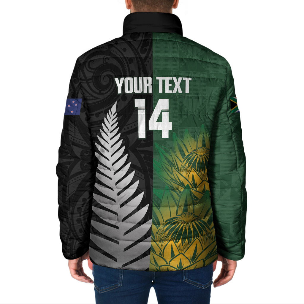 New Zealand and South Africa Rugby Custom Padded Jacket Ultimate Rivalry All Black Springboks LT14 - Polynesian Pride