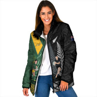 New Zealand and South Africa Rugby Custom Padded Jacket Ultimate Rivalry All Black Springboks LT14 Women Multicolor - Polynesian Pride