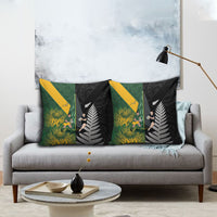 New Zealand and South Africa Rugby Pillow Cover Ultimate Rivalry All Black Springboks LT14 - Polynesian Pride