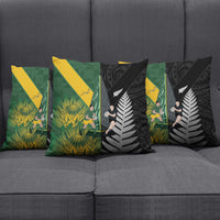 New Zealand and South Africa Rugby Pillow Cover Ultimate Rivalry All Black Springboks LT14 - Polynesian Pride