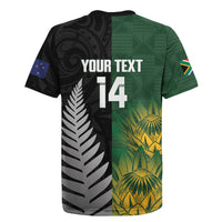 New Zealand and South Africa Rugby Custom Rugby Jersey Ultimate Rivalry All Black Springboks LT14 - Polynesian Pride