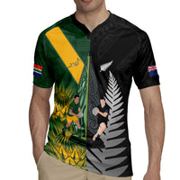 New Zealand and South Africa Rugby Custom Rugby Jersey Ultimate Rivalry All Black Springboks LT14 - Polynesian Pride
