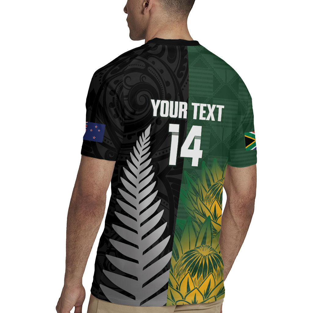 New Zealand and South Africa Rugby Custom Rugby Jersey Ultimate Rivalry All Black Springboks LT14 - Polynesian Pride