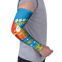 Tuvalu Christmas Arm Sleeves Cute Santa Manuia te Kilisimasi LT14 - Polynesian Pride
