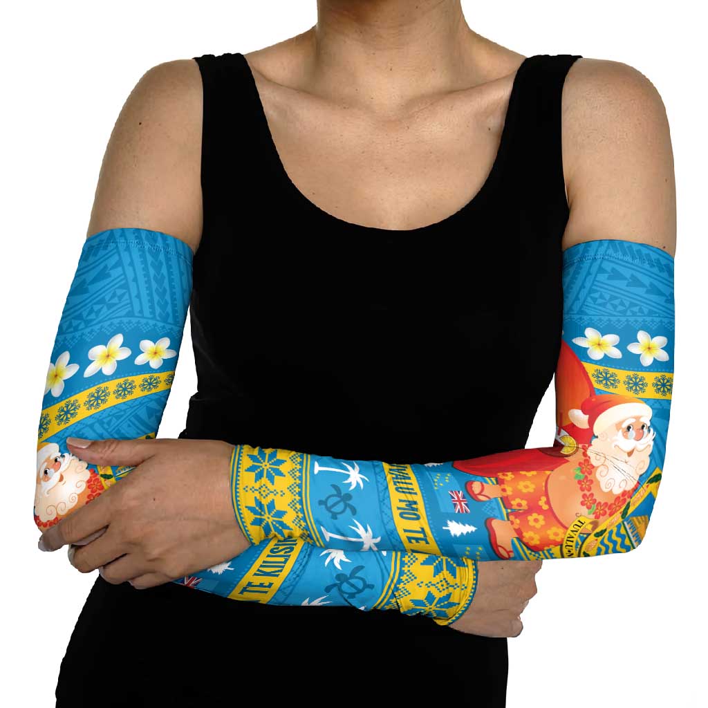 Tuvalu Christmas Arm Sleeves Cute Santa Manuia te Kilisimasi LT14 - Polynesian Pride