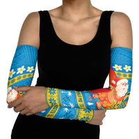 Tuvalu Christmas Arm Sleeves Cute Santa Manuia te Kilisimasi LT14 - Polynesian Pride