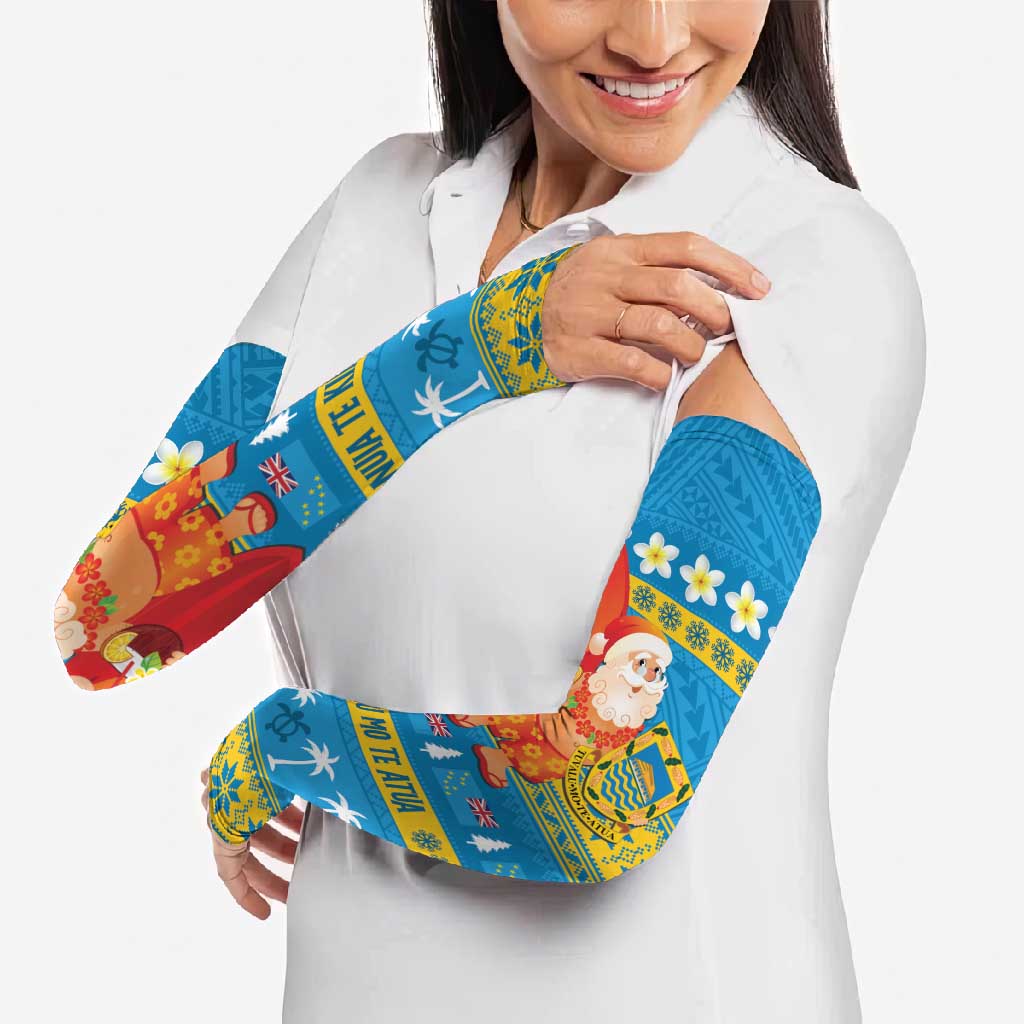 Tuvalu Christmas Arm Sleeves Cute Santa Manuia te Kilisimasi LT14 - Polynesian Pride