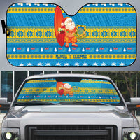 Tuvalu Christmas Auto Sun Shade Cute Santa Manuia te Kilisimasi LT14 Blue - Polynesian Pride