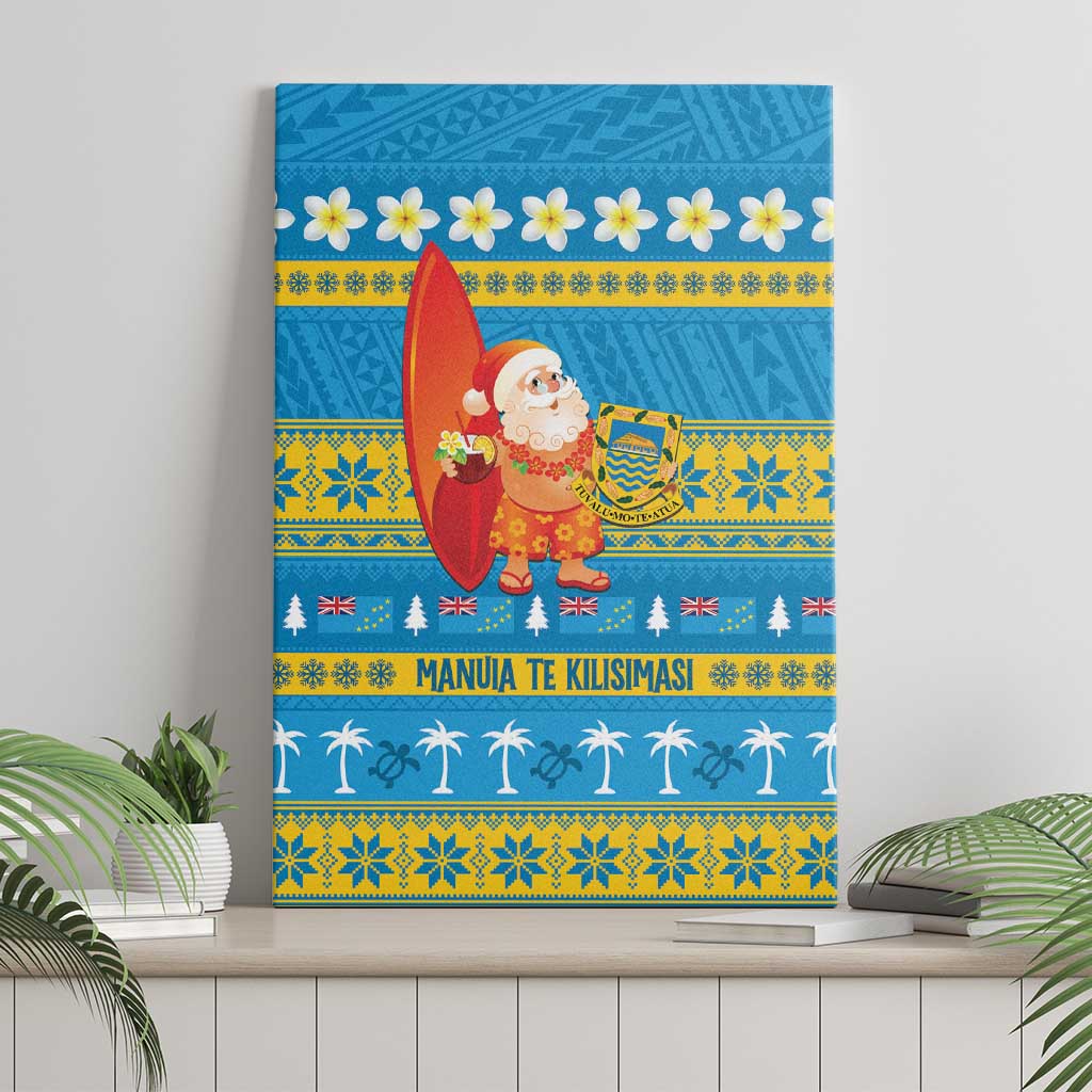 Tuvalu Christmas Canvas Wall Art Cute Santa Manuia te Kilisimasi LT14 - Polynesian Pride