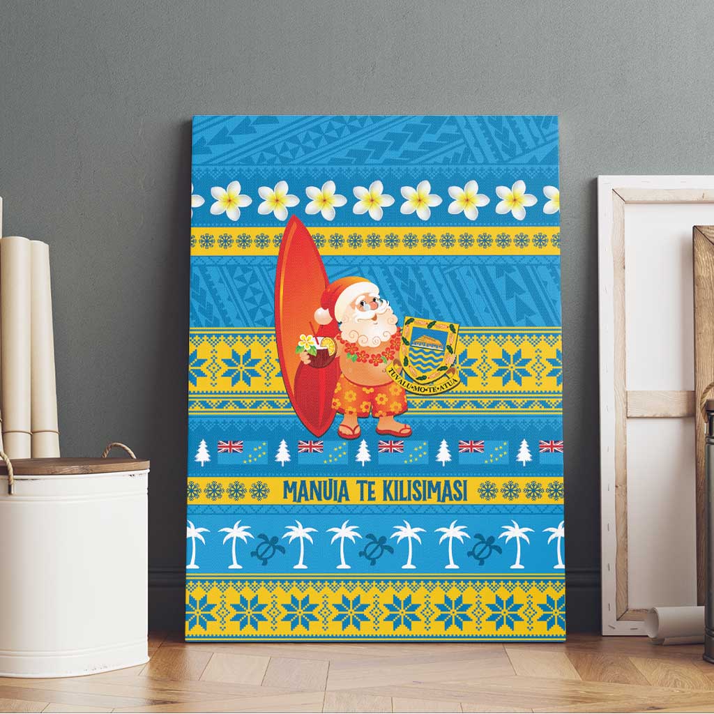 Tuvalu Christmas Canvas Wall Art Cute Santa Manuia te Kilisimasi LT14 - Polynesian Pride