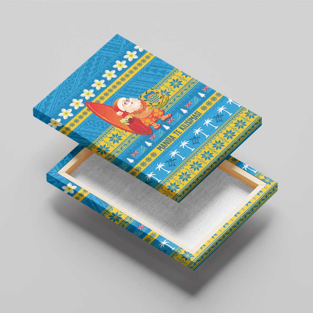 Tuvalu Christmas Canvas Wall Art Cute Santa Manuia te Kilisimasi LT14 - Polynesian Pride