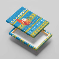 Tuvalu Christmas Canvas Wall Art Cute Santa Manuia te Kilisimasi LT14 - Polynesian Pride