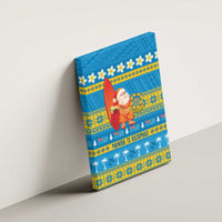 Tuvalu Christmas Canvas Wall Art Cute Santa Manuia te Kilisimasi LT14 - Polynesian Pride