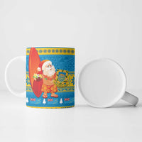 Tuvalu Christmas Ceramic Mug Cute Santa Manuia te Kilisimasi LT14 - Polynesian Pride