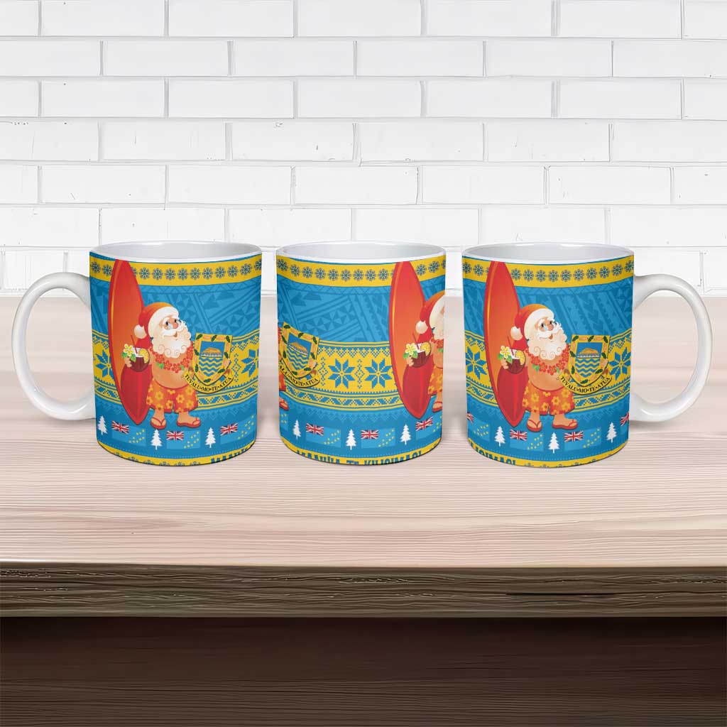 Tuvalu Christmas Ceramic Mug Cute Santa Manuia te Kilisimasi LT14 - Polynesian Pride