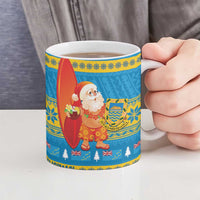 Tuvalu Christmas Ceramic Mug Cute Santa Manuia te Kilisimasi LT14 - Polynesian Pride