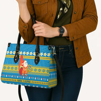 Tuvalu Christmas Leather Bag Cute Santa Manuia te Kilisimasi LT14 - Polynesian Pride