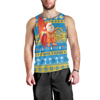 Tuvalu Christmas Men Tank Top Cute Santa Manuia te Kilisimasi LT14 - Polynesian Pride