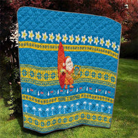 Tuvalu Christmas Quilt Cute Santa Manuia te Kilisimasi LT14 - Polynesian Pride