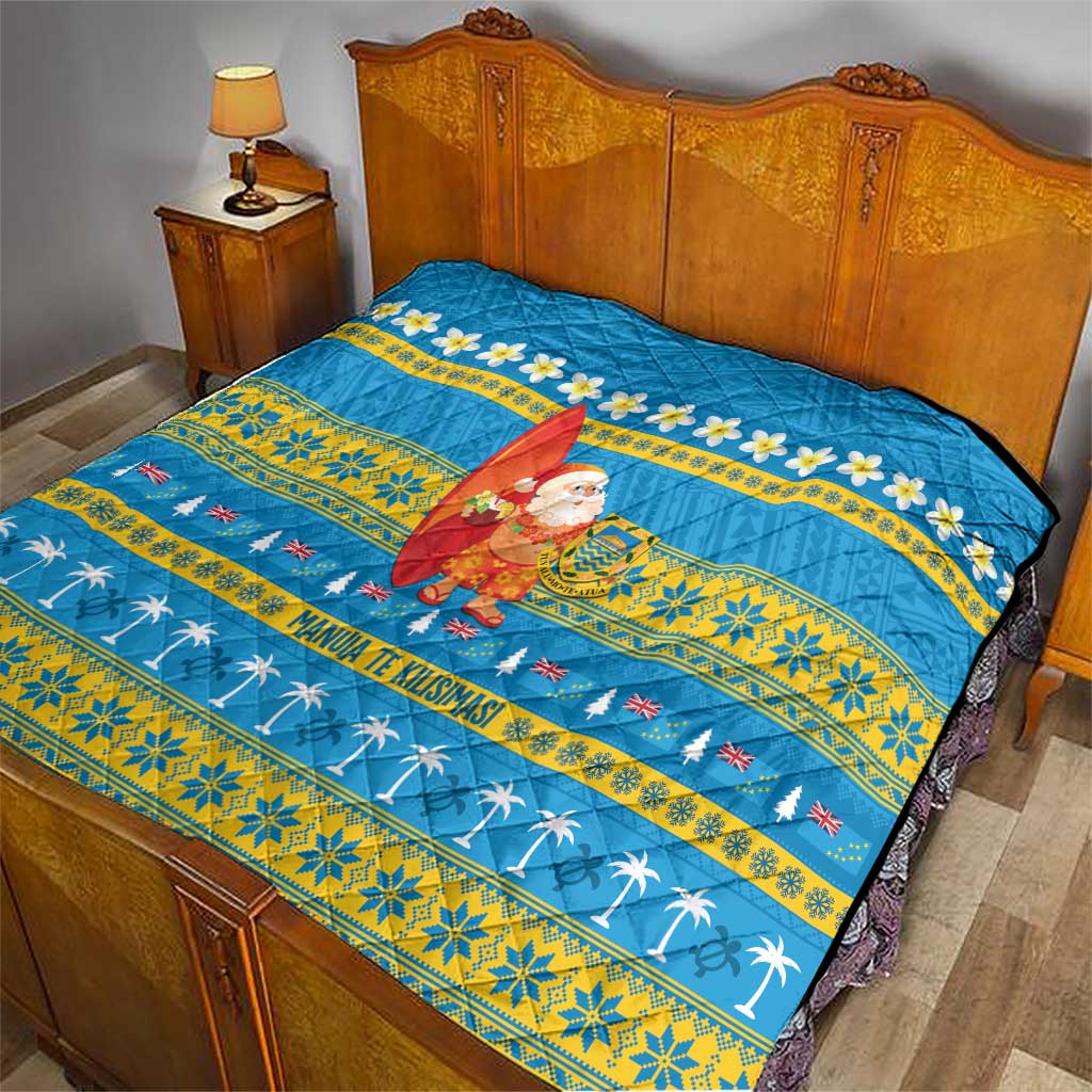 Tuvalu Christmas Quilt Cute Santa Manuia te Kilisimasi LT14 - Polynesian Pride