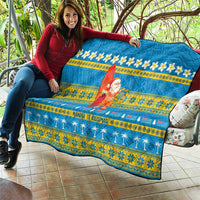 Tuvalu Christmas Quilt Cute Santa Manuia te Kilisimasi LT14 - Polynesian Pride