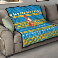 Tuvalu Christmas Quilt Cute Santa Manuia te Kilisimasi LT14 - Polynesian Pride