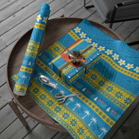 Tuvalu Christmas Wrapping Paper Cute Santa Manuia te Kilisimasi LT14 - Polynesian Pride