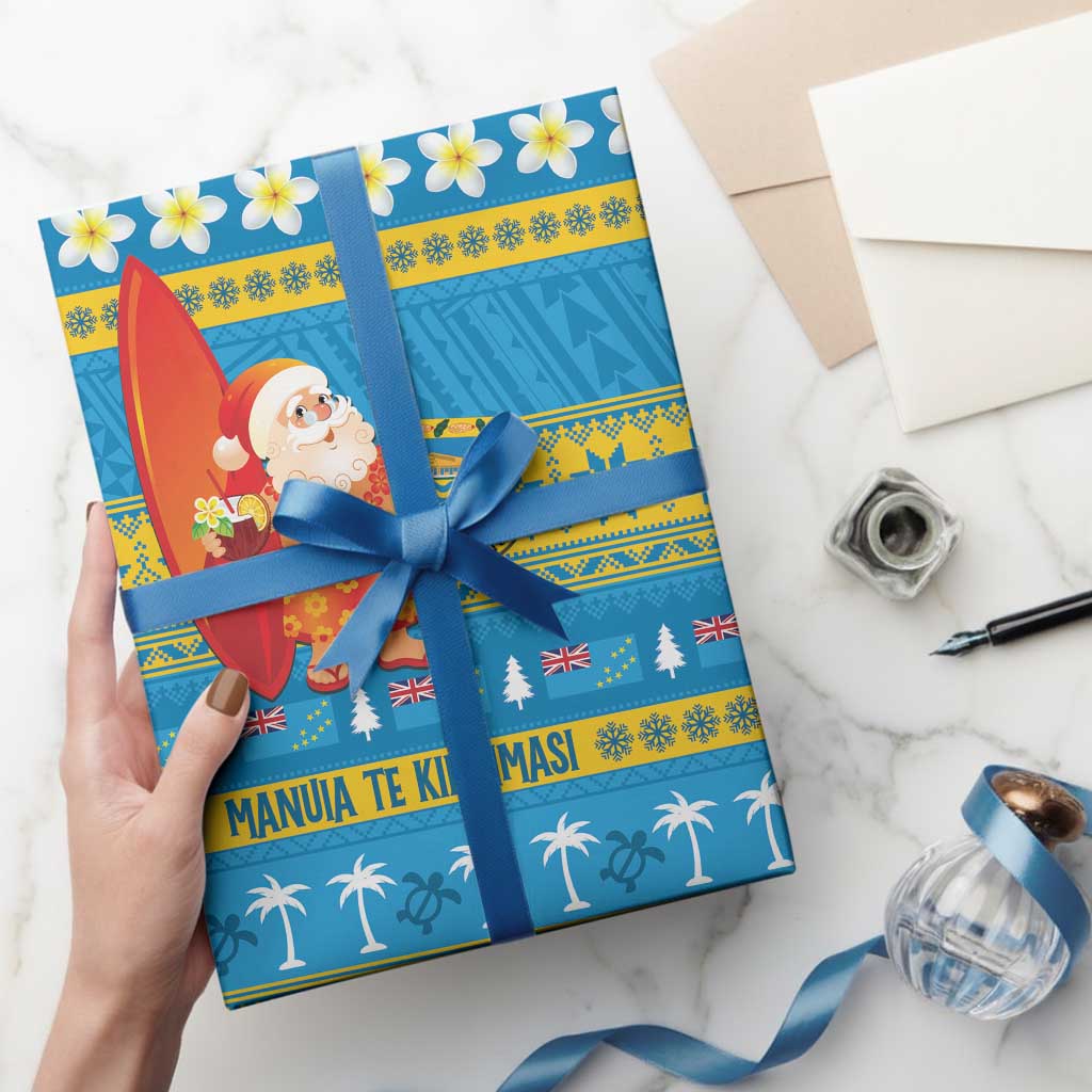 Tuvalu Christmas Wrapping Paper Cute Santa Manuia te Kilisimasi LT14 - Polynesian Pride