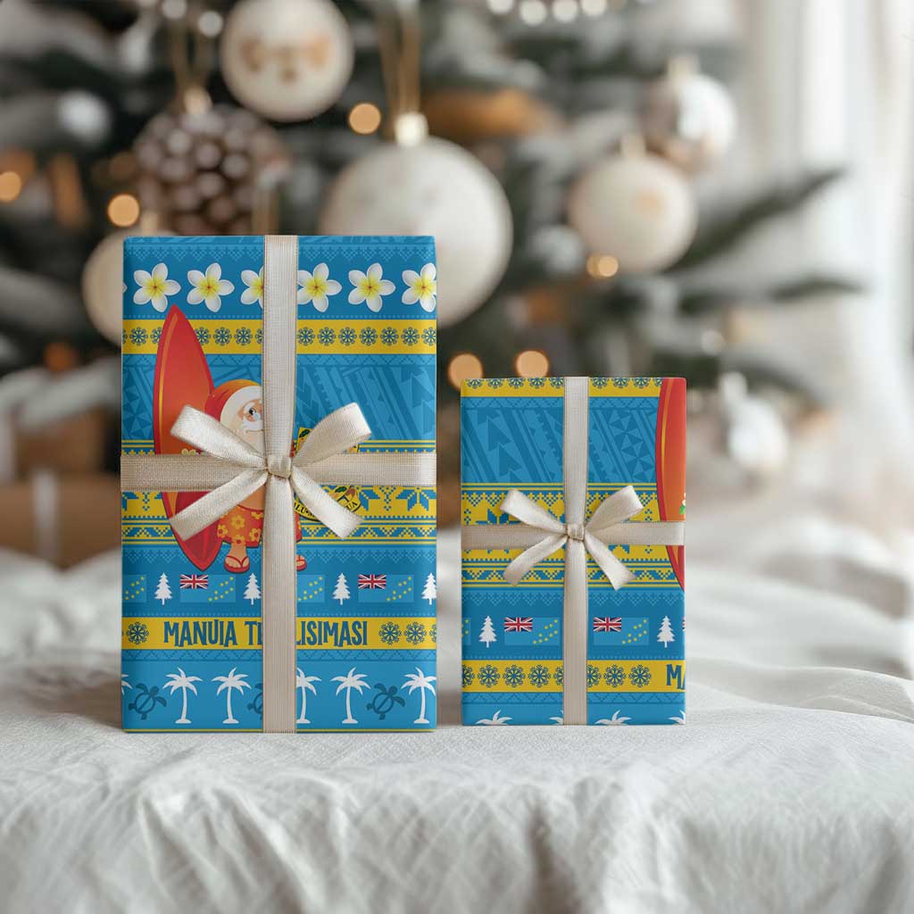 Tuvalu Christmas Wrapping Paper Cute Santa Manuia te Kilisimasi LT14 - Polynesian Pride