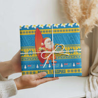 Tuvalu Christmas Wrapping Paper Cute Santa Manuia te Kilisimasi LT14 - Polynesian Pride