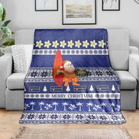 Nauru Christmas Blanket Cute Santa Coat Of Arms Merry Xmas LT14 - Polynesian Pride