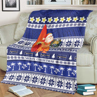 Nauru Christmas Blanket Cute Santa Coat Of Arms Merry Xmas LT14 - Polynesian Pride