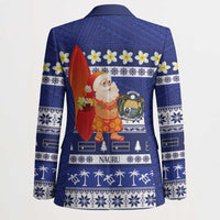 Nauru Christmas Blazer Cute Santa Coat Of Arms Merry Xmas LT14 - Polynesian Pride