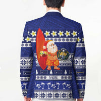 Nauru Christmas Blazer Cute Santa Coat Of Arms Merry Xmas LT14 - Polynesian Pride