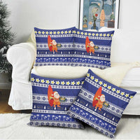 Nauru Christmas Pillow Cover Cute Santa Coat Of Arms Merry Xmas LT14 - Polynesian Pride