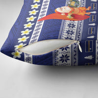 Nauru Christmas Pillow Cover Cute Santa Coat Of Arms Merry Xmas LT14 - Polynesian Pride