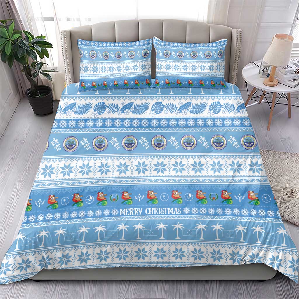 FSM Christmas Bedding Set Merry Xmas Federated States of Micronesia LT14 - Polynesian Pride