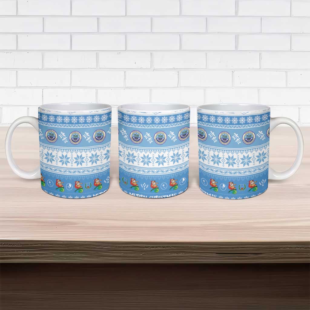 FSM Christmas Ceramic Mug Merry Xmas Federated States of Micronesia LT14 - Polynesian Pride