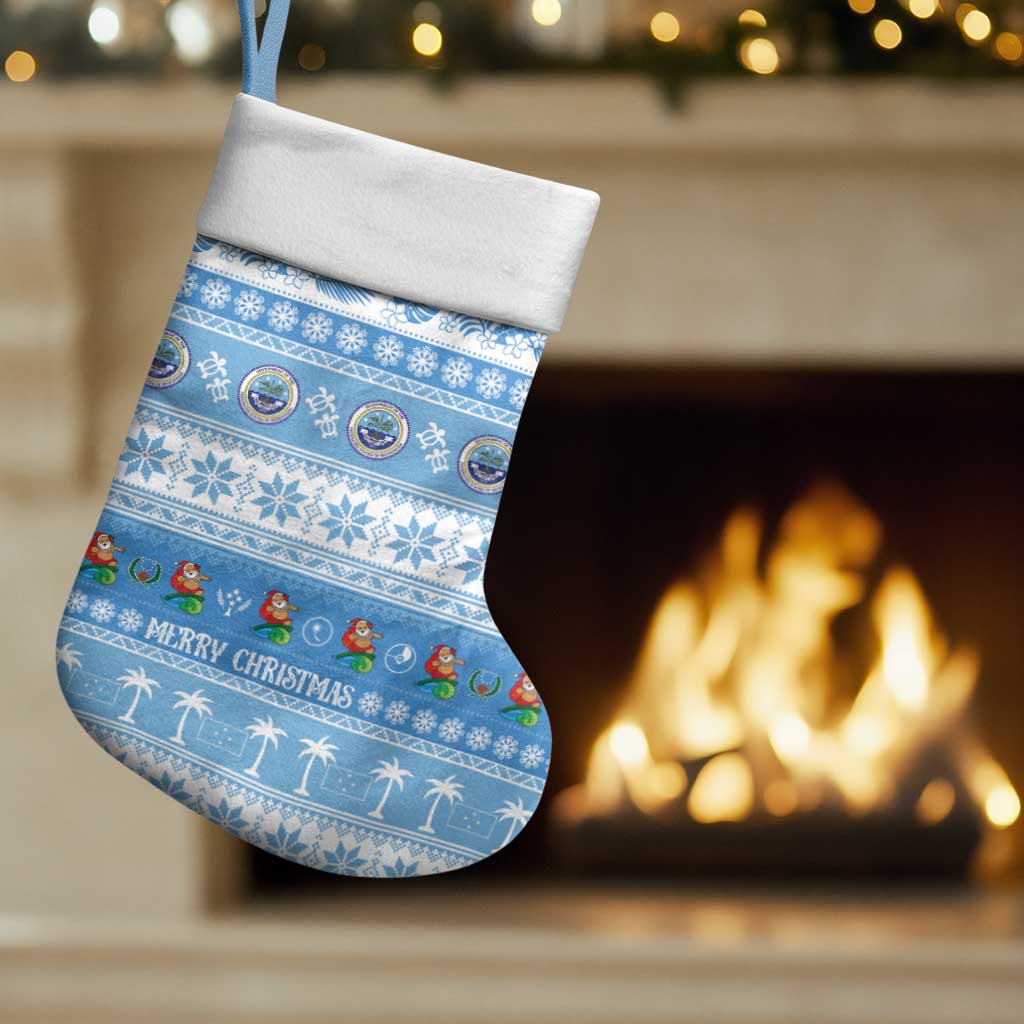 FSM Christmas Stocking Merry Xmas Federated States of Micronesia LT14 Set of 2 Blue - Polynesian Pride