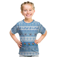 FSM Christmas Kid T Shirt Merry Xmas Federated States of Micronesia LT14 Blue - Polynesian Pride