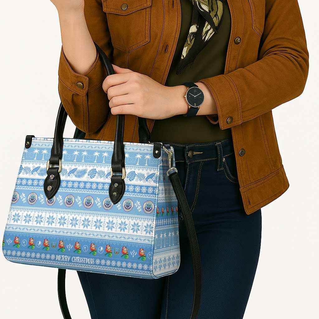 FSM Christmas Leather Bag Merry Xmas Federated States of Micronesia LT14 - Polynesian Pride