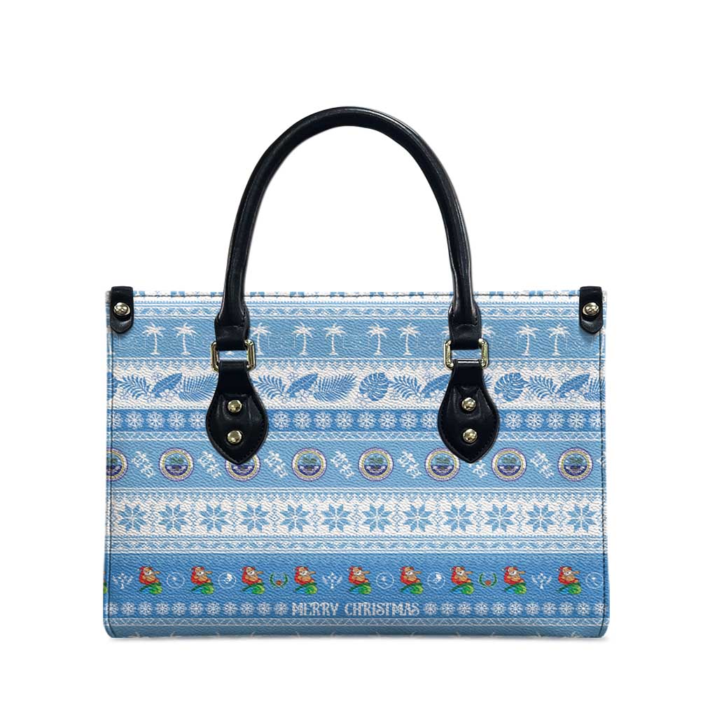 FSM Christmas Leather Bag Merry Xmas Federated States of Micronesia LT14 - Polynesian Pride