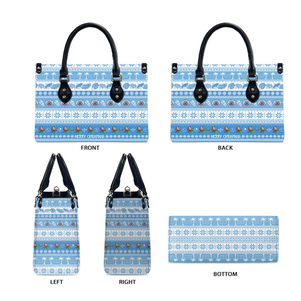 FSM Christmas Leather Bag Merry Xmas Federated States of Micronesia LT14 - Polynesian Pride